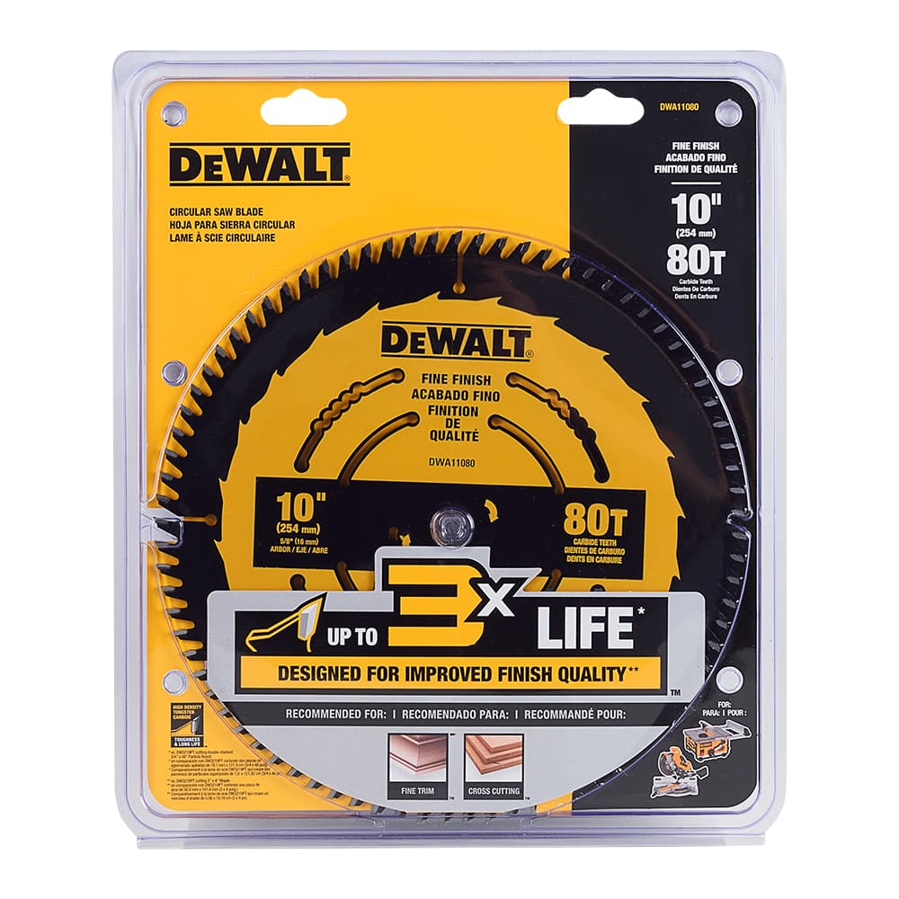 DEWALT Finishing Circular Saw Blade 10 in. 80 Teeth