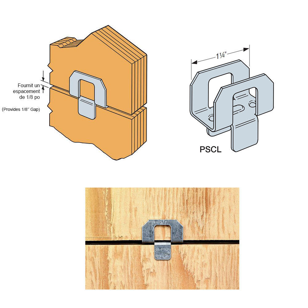 Attaches à contreplaqué PSCL 5/8&nbsp;po Pqt/250