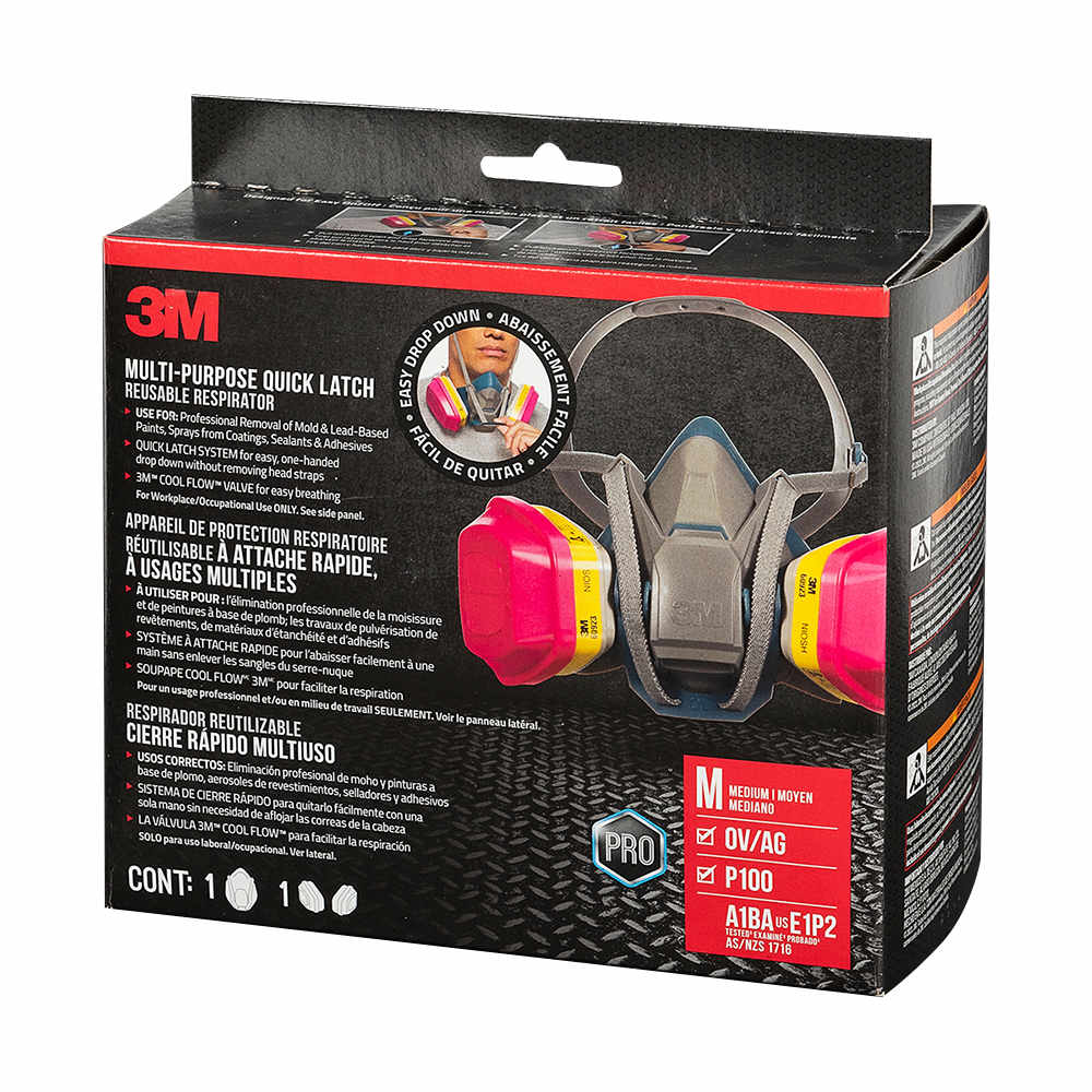 Demi-masque respiratoire P100 COOLFLOW 3M