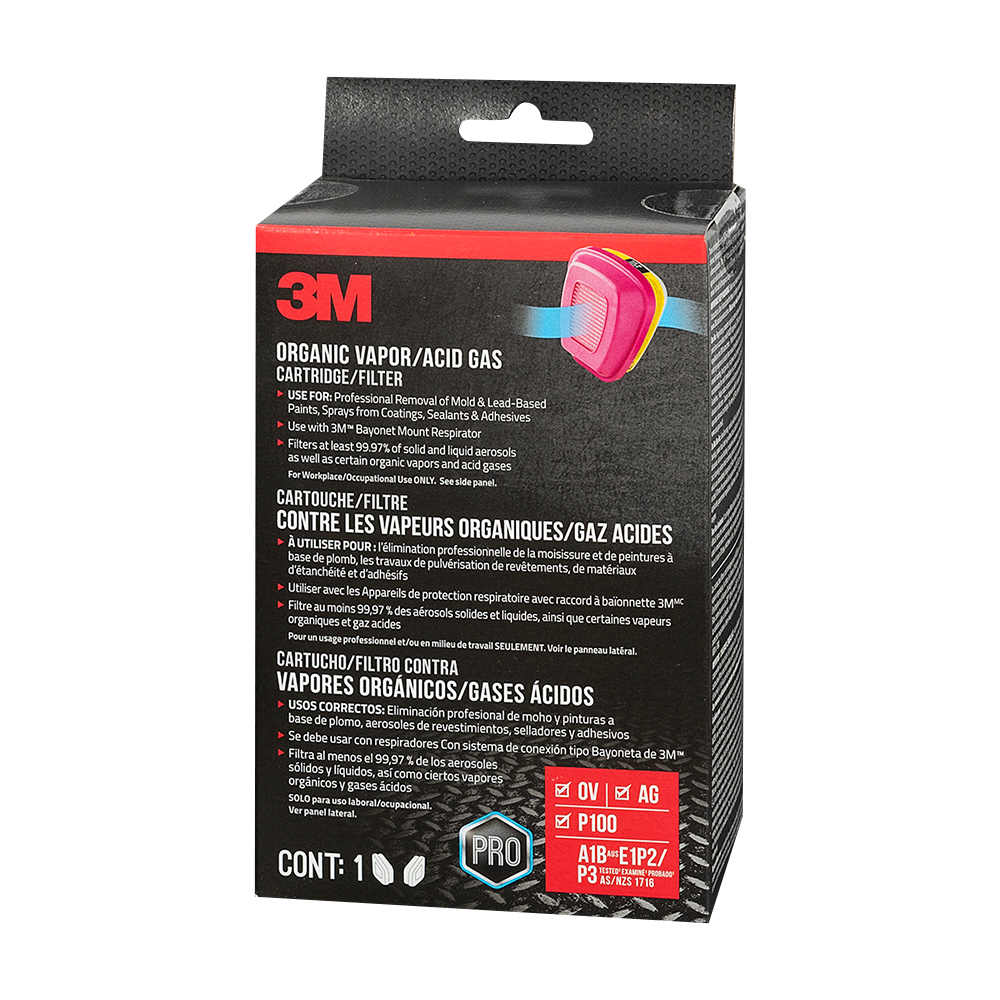 Cartouche/filtre OV/P100 pour masque respiratoire 3M