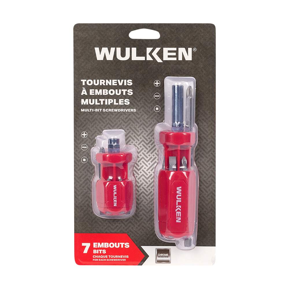 Ensemble de 2 tournevis à embouts multiples WULKEN