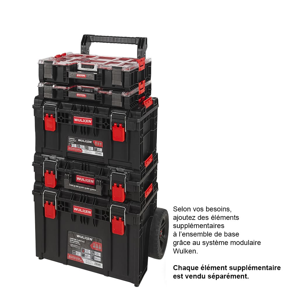 WULKEN Rolling Set of 3 Tool Boxes
