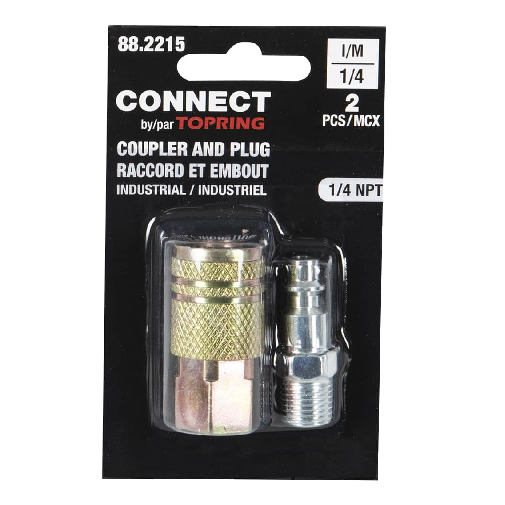 Ensemble de raccord et embout 1/4&nbsp;po