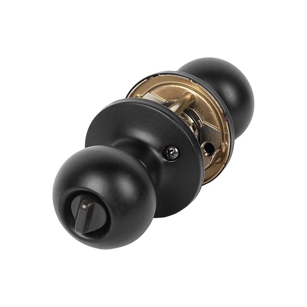 Poignée de porte d'entrée à clé Regina noire