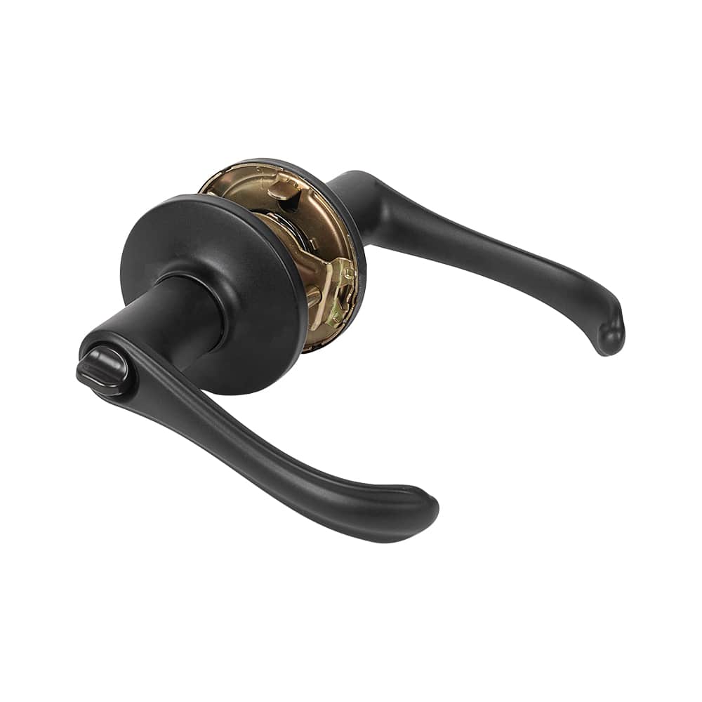 Poignée de porte de salle de bains bec-de-cane Grapevine noire