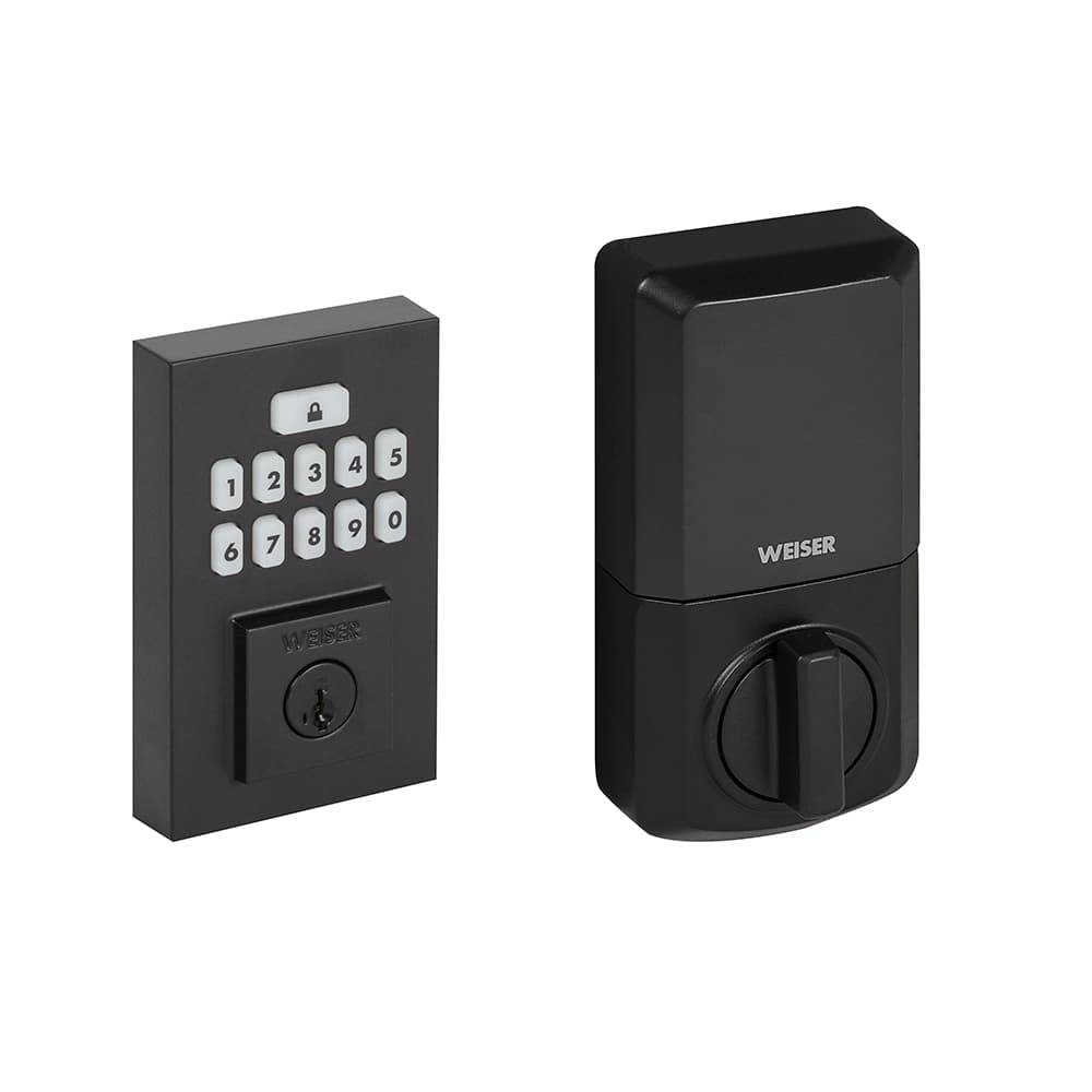 Serrure de porte électronique à clavier numérique Smartcode Contemporain noir mat