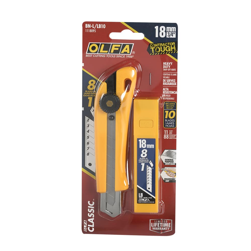 Couteau utilitaire 18&nbsp;mm BN-L & 10 lames