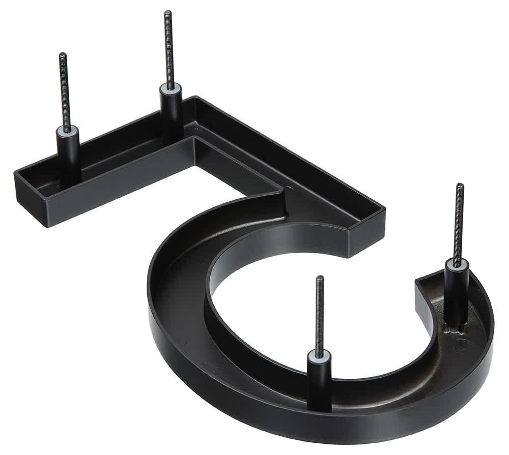 Chiffre 5 Elite en fonte d'aluminium noir 10 po