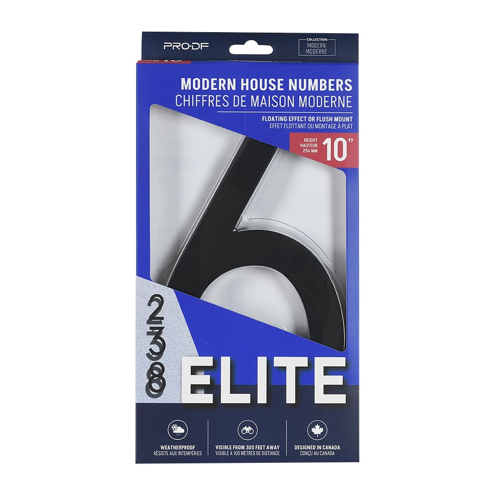Elite Number 6 Cast Aluminum Black 10 in.