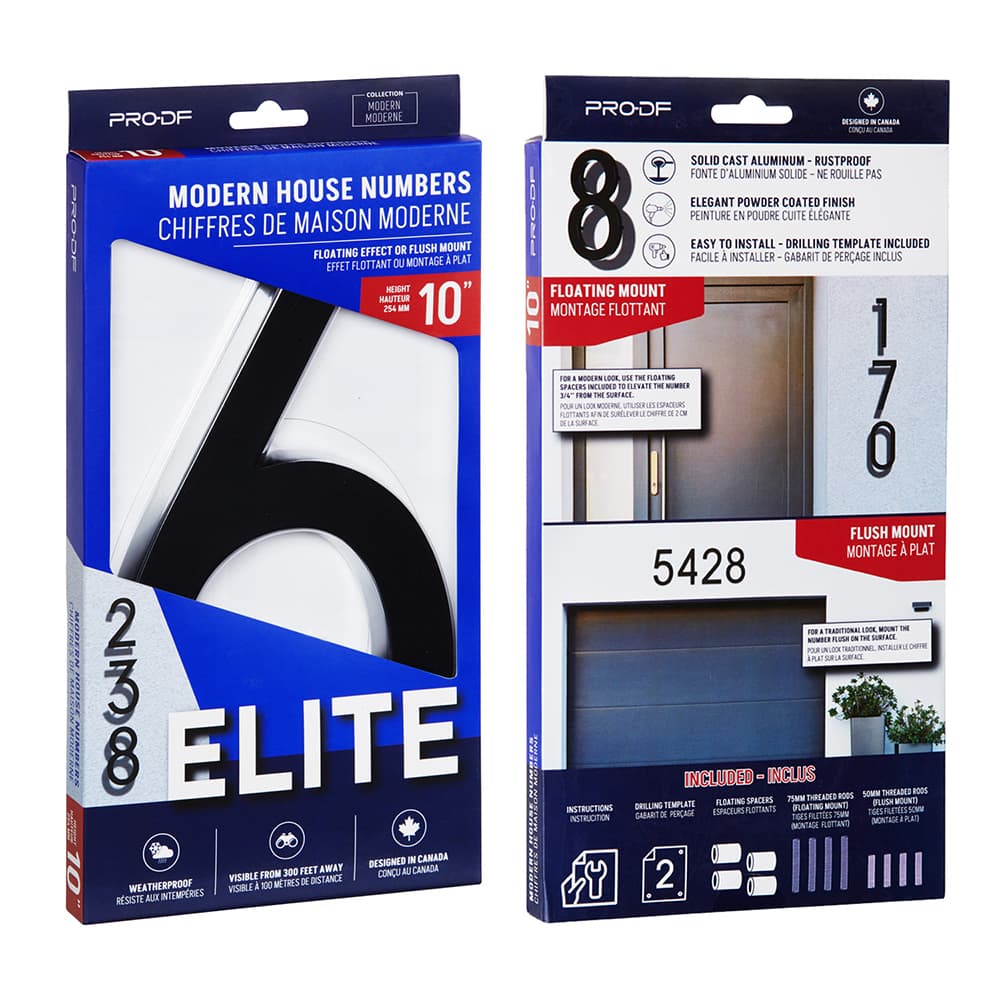 Elite Number 6 Cast Aluminum Black 10 in.