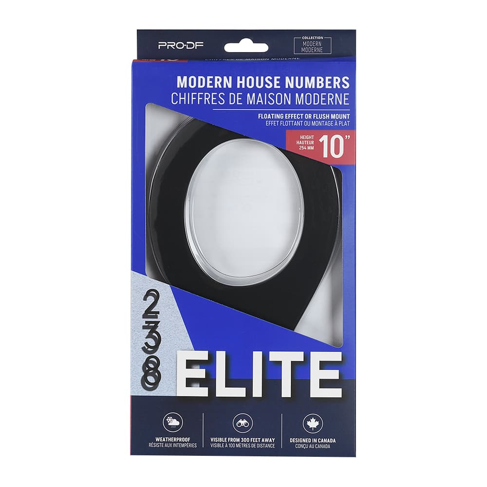 Chiffre 9 Elite en fonte d'aluminium noir 10 po