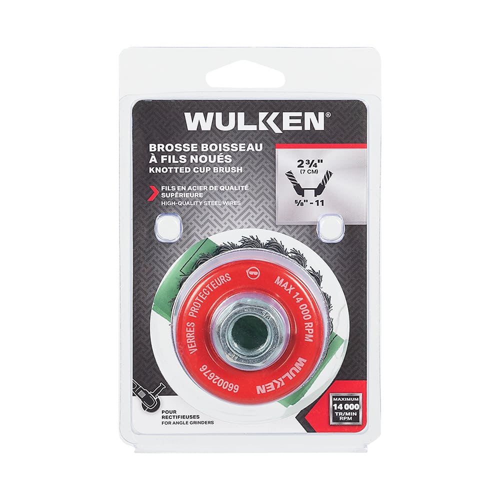 WULKEN Angle Grinder Knotted Cup Brush 2&nbsp;3/4&nbsp;in.