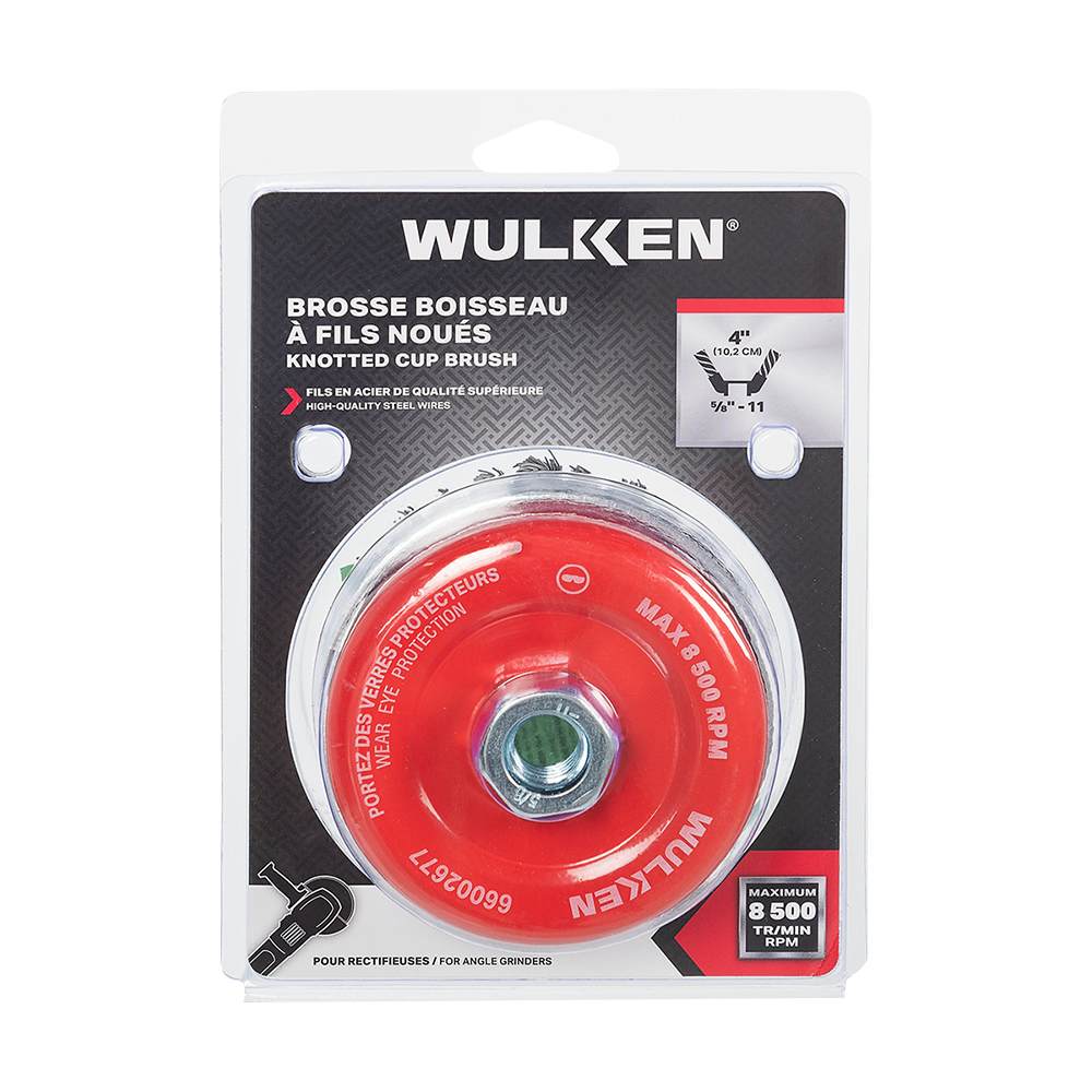 WULKEN Angle Grinder Knotted Cup Brush 4&nbsp;in.