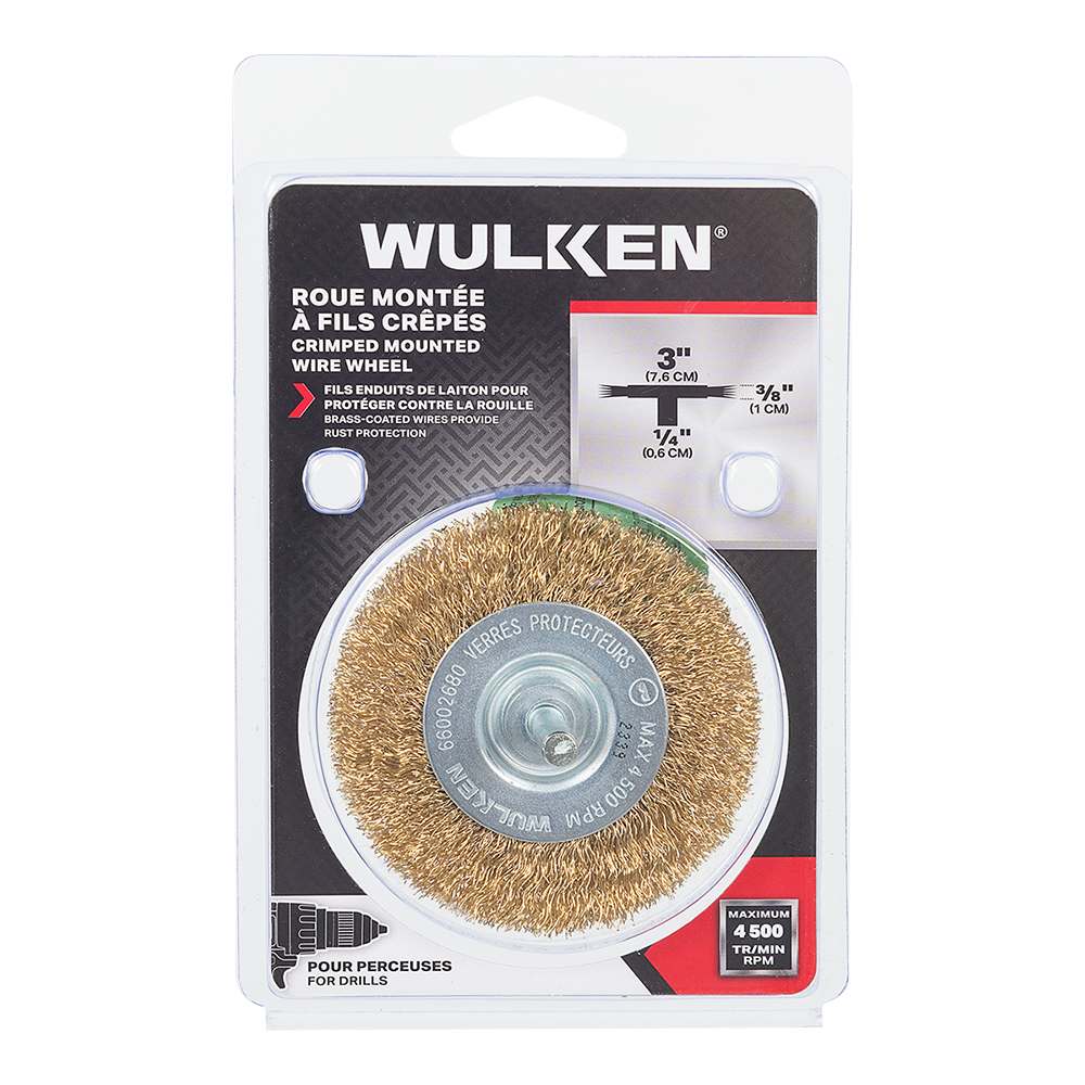 WULKEN Drill Crimped Wire Wheel 3&nbsp;in.