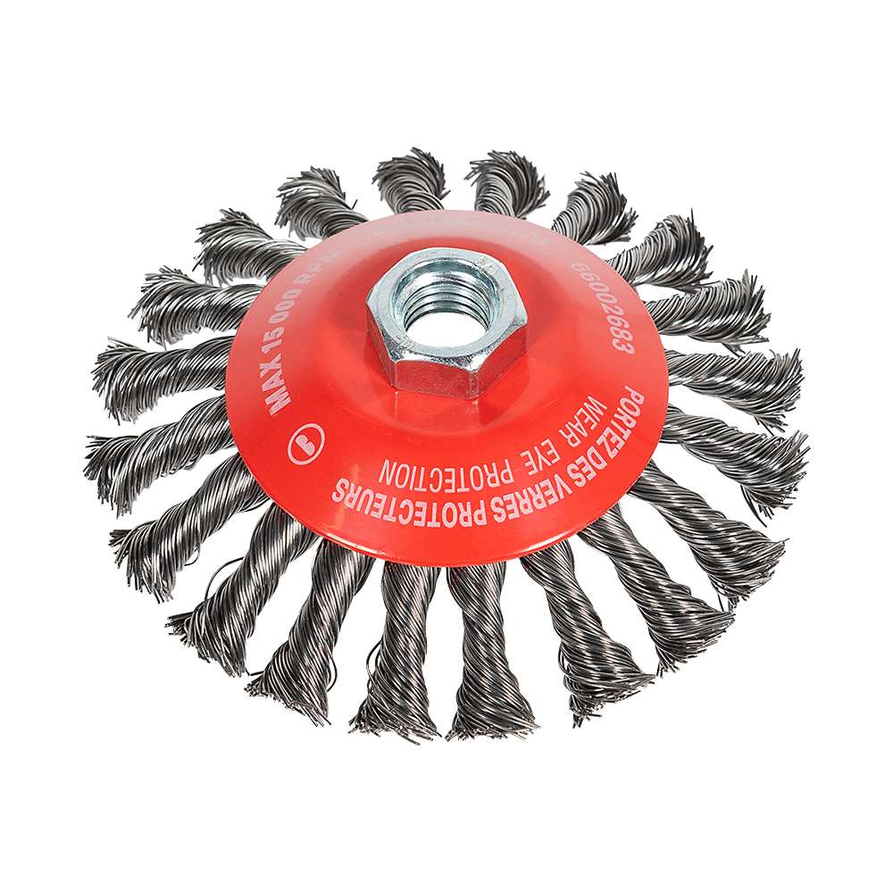 Brosse à fils noués pour rectifieuses 5&nbsp;po WULKEN