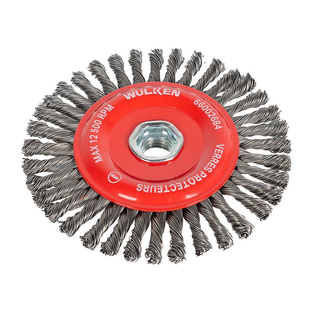 Roue à fils torsadés pour rectifieuses 5&nbsp;po WULKEN