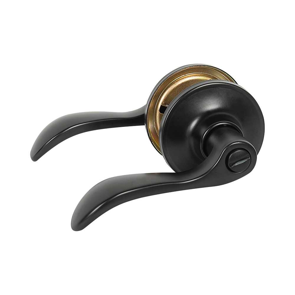 Seville Bathroom Door Handle Black