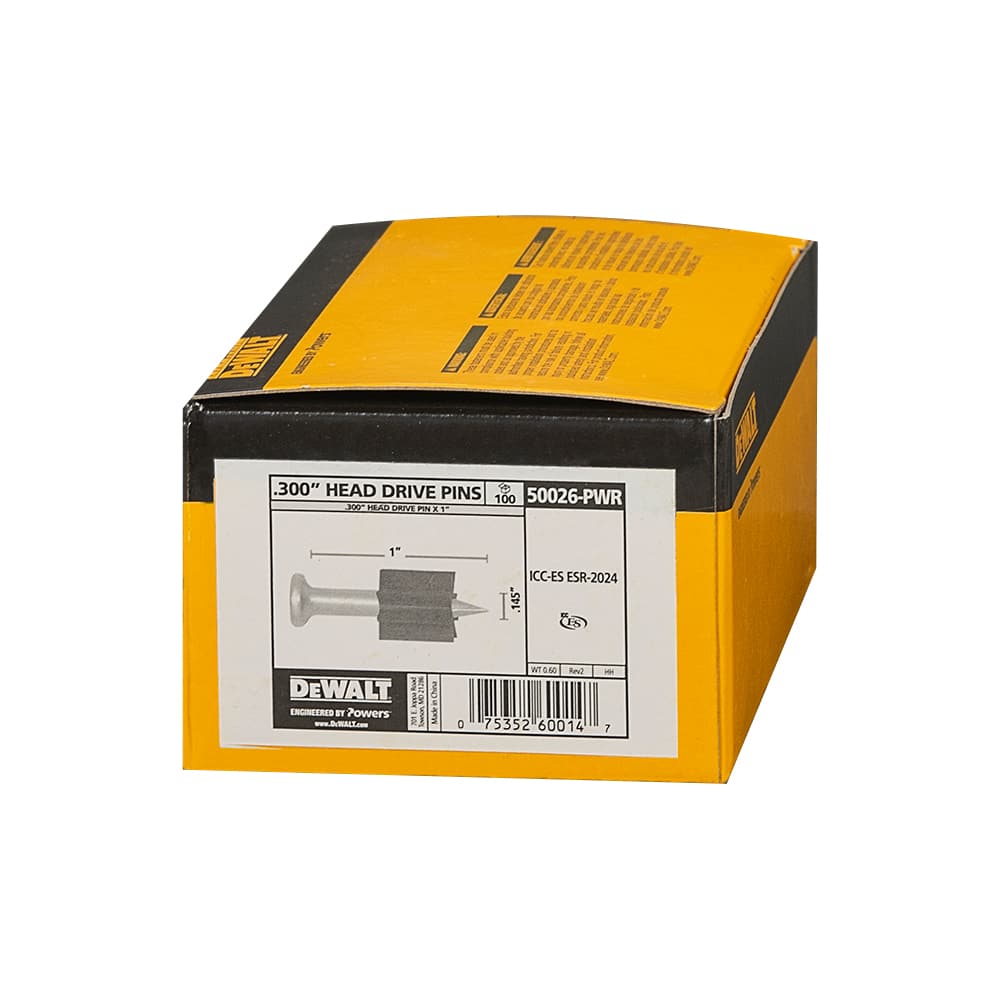 Clous pour outils à percussion 1 po Pqt/100 DEWALT