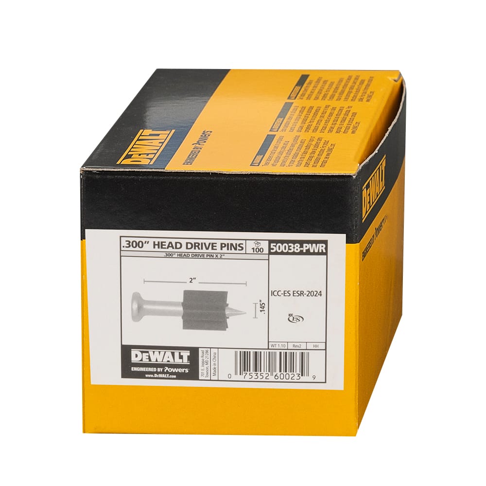Clous pour outils à percussion 2 po Pqt/100 DEWALT