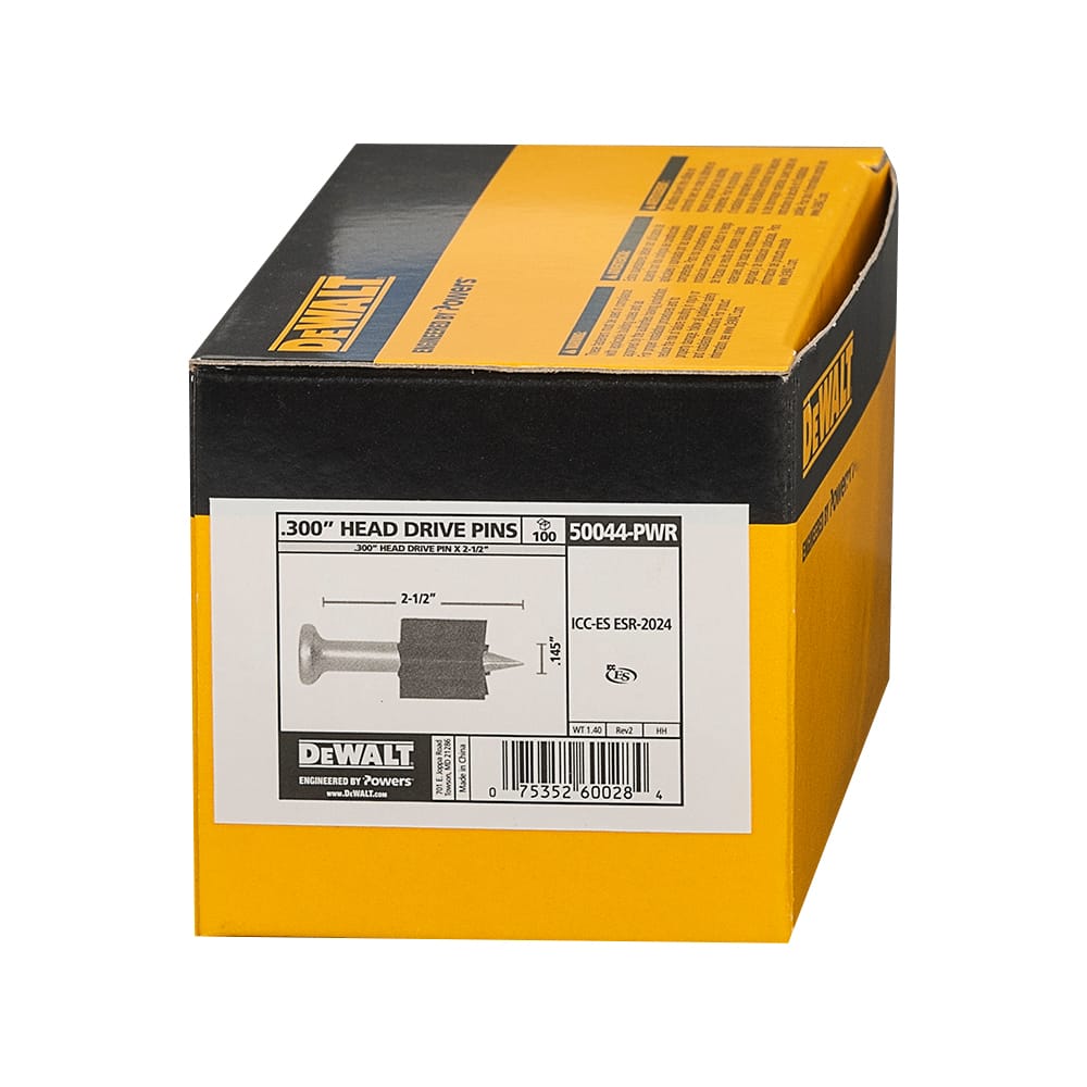 DEWALT Nails for Powder-Actuated tools 2 1/2 in. Pkg/100