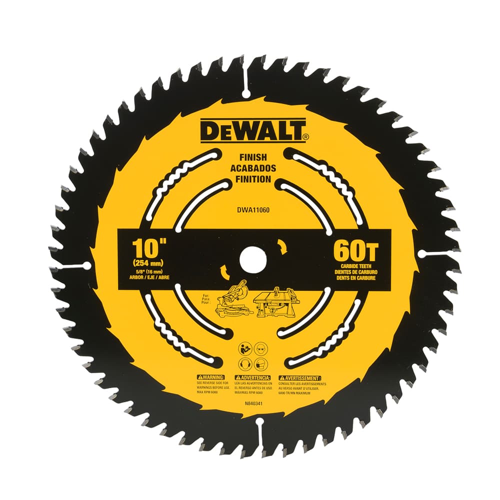 DEWALT Finishing Circular Saw Blade 10 in. 60 Teeth
