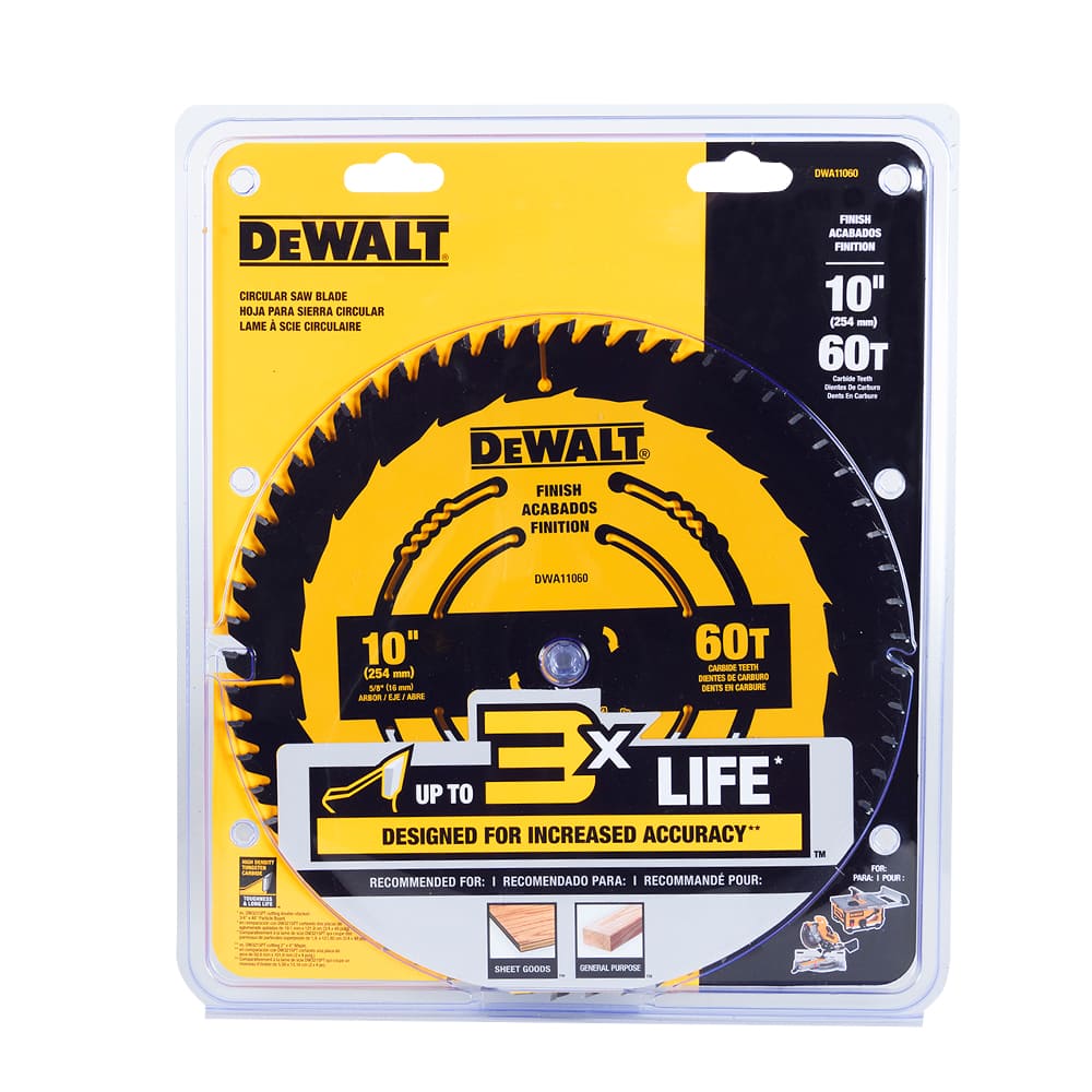 DEWALT Finishing Circular Saw Blade 10 in. 60 Teeth