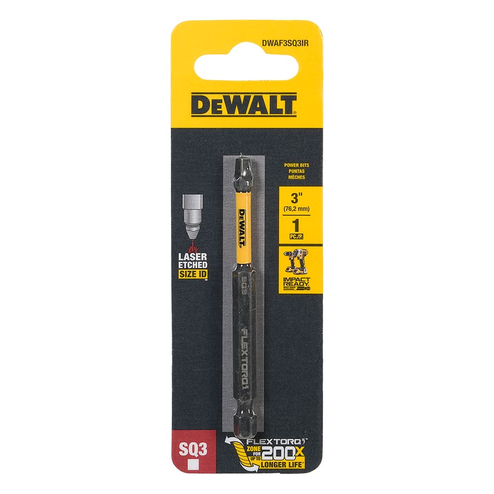 DEWALT Square FlexTorq Impact Driver Bit n° 3&nbsp;x&nbsp;3&nbsp;1/2 in.