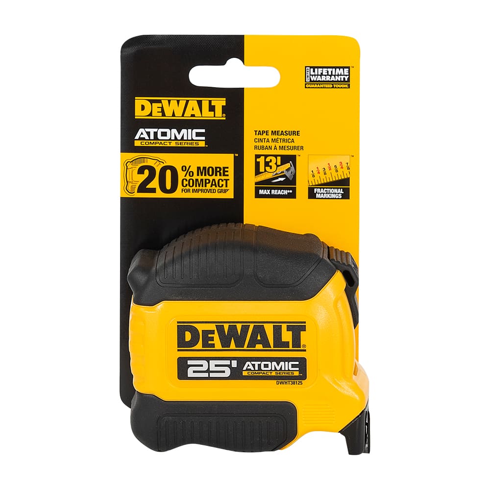 Ruban à mesurer Atomic 25&nbsp;pi&nbsp;x&nbsp;1&nbsp;1/8&nbsp;po DEWALT