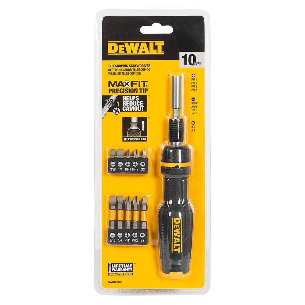 Tournevis telescopique à embouts multiples 10-en-1 DEWALT