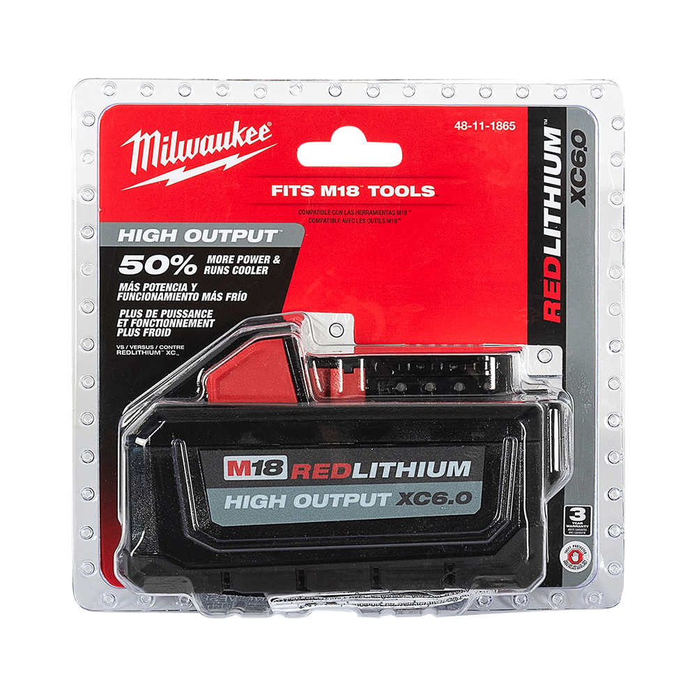 Batterie REDLITHIUM High Output XC 18&nbsp;V 6,0&nbsp;Ah MILWAUKEE