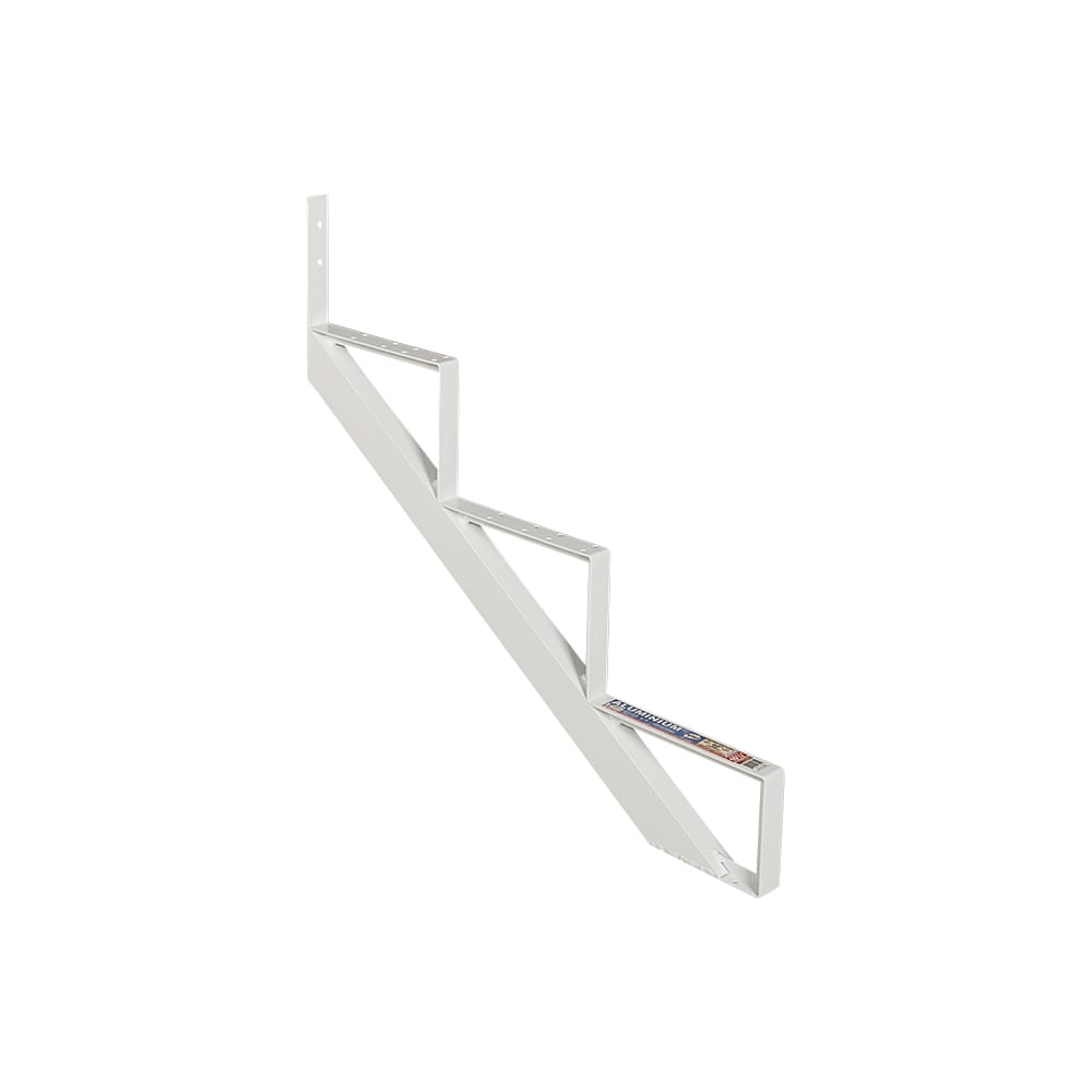 PYLEX 3-Step White Aluminum Stair Stringer Collection 11.