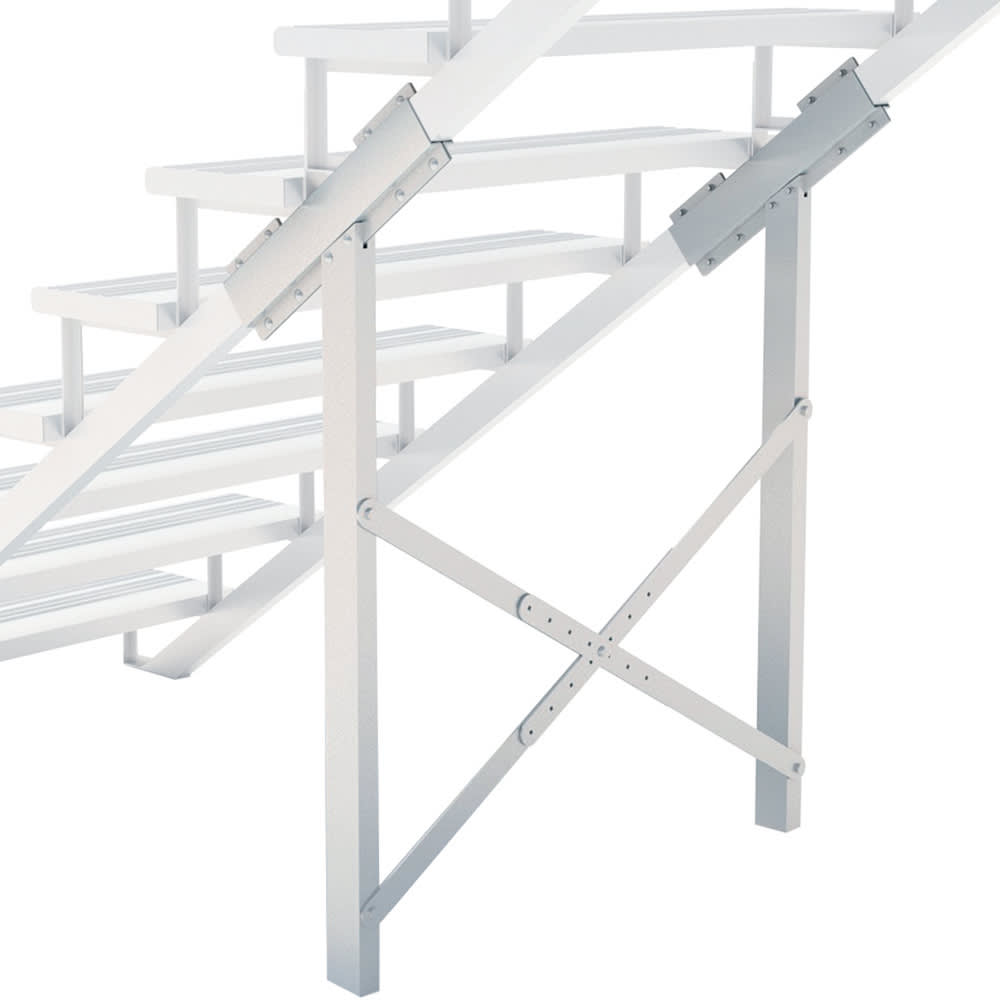 Connecteur pour limon d'escalier en aluminium blanc Collection 11. PYLEX