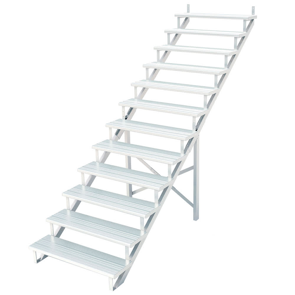 Connecteur pour limon d'escalier en aluminium blanc Collection 11. PYLEX