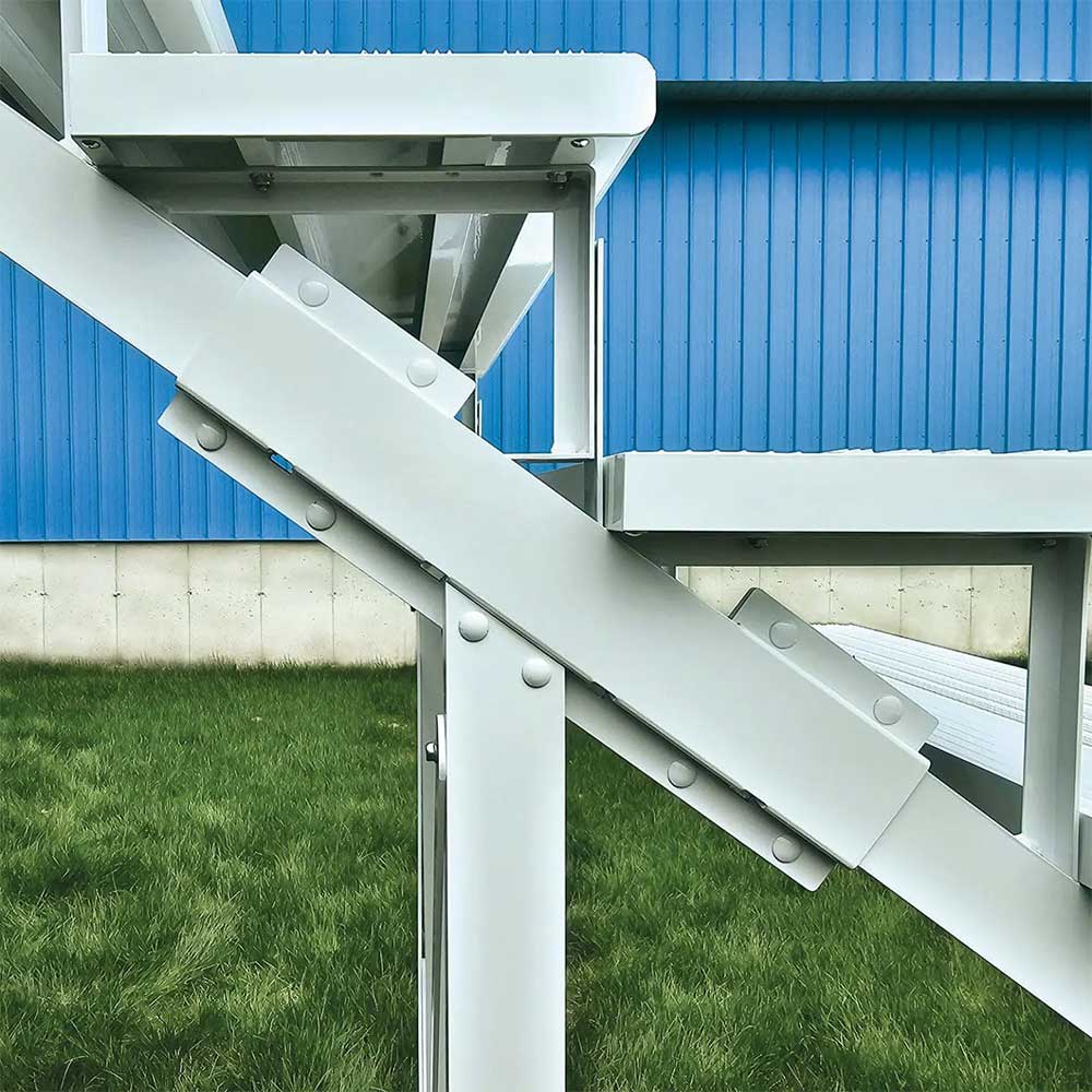PYLEX White Aluminum Stair Stringer Connector Collection 11.