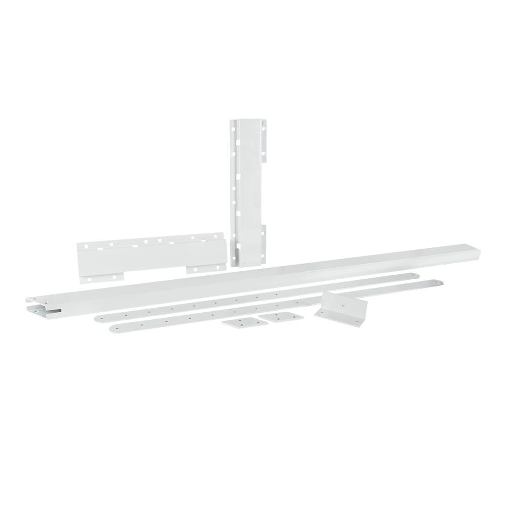 PYLEX White Aluminum Stair Stringer Connector Collection 11.