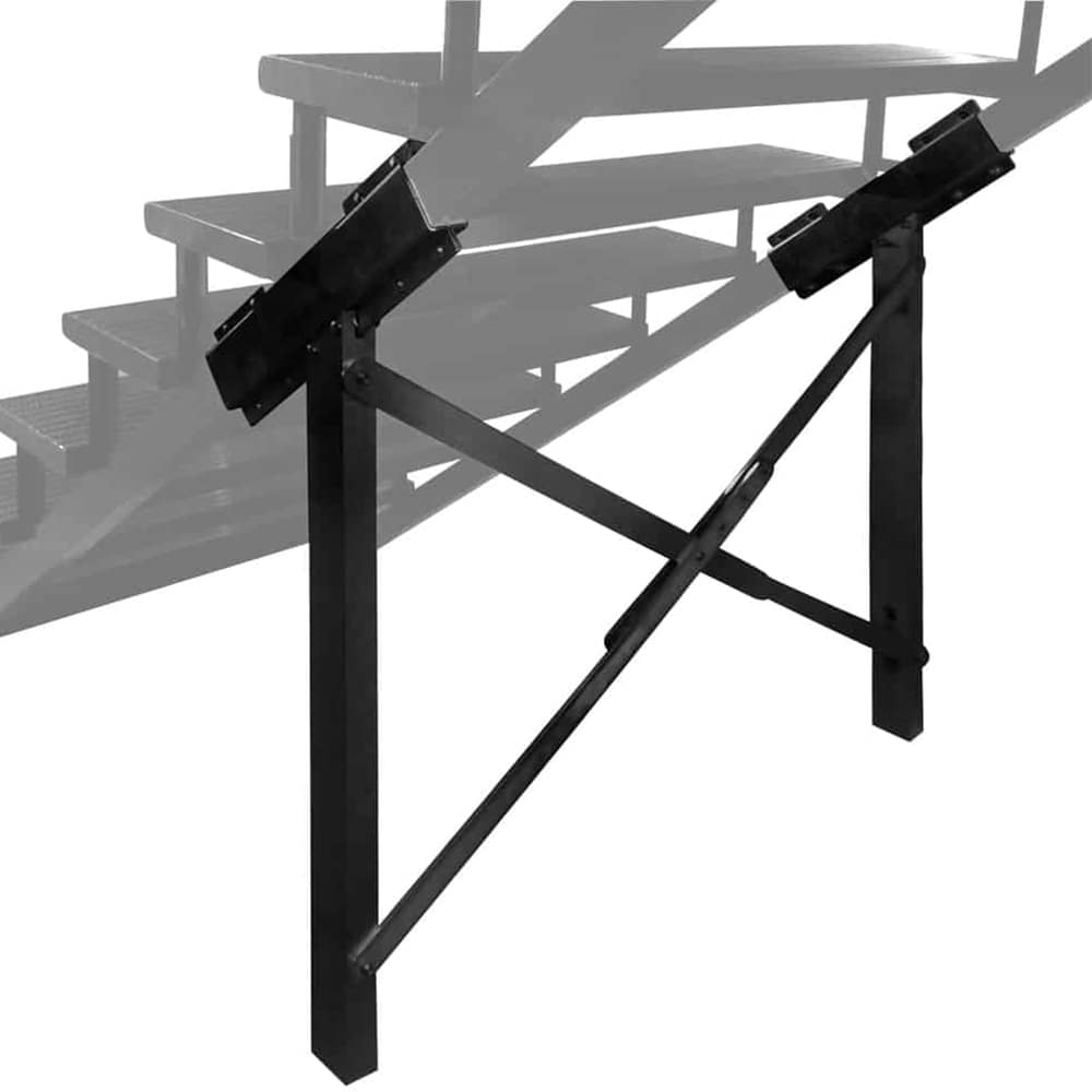 Connecteur pour limon d'escalier en aluminium noir Collection 11. PYLEX