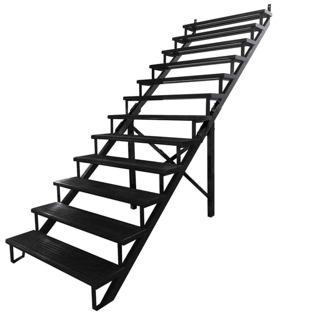 Connecteur pour limon d'escalier en aluminium noir Collection 11. PYLEX