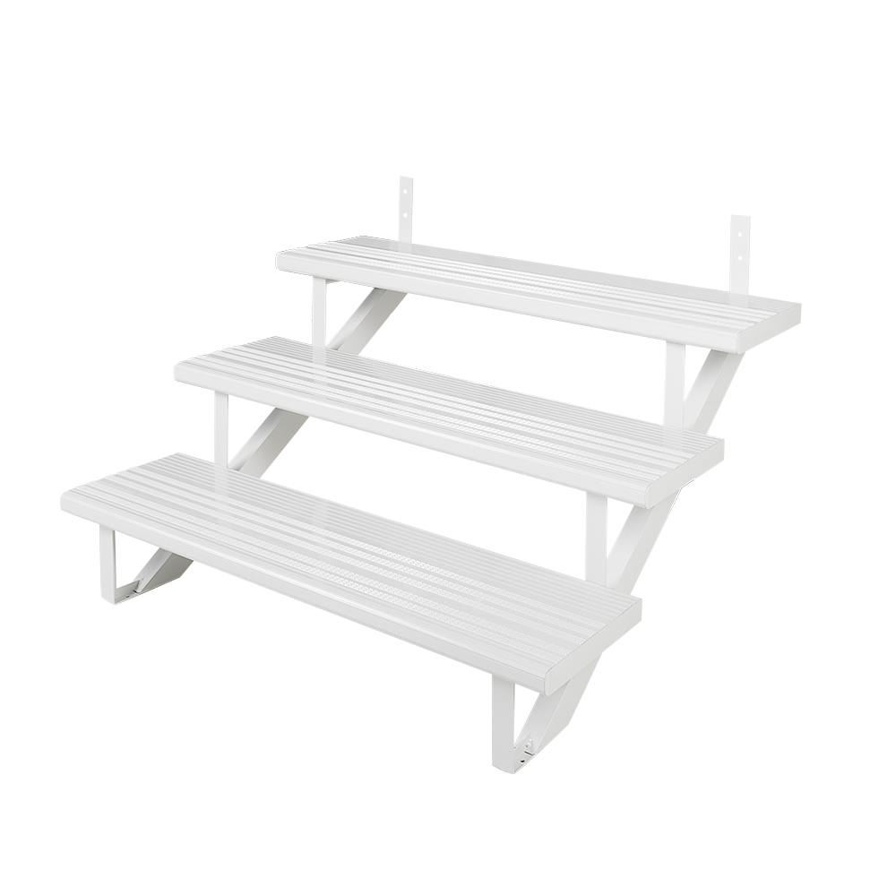 Marche en aluminium blanche 48 po Collection 11. PYLEX