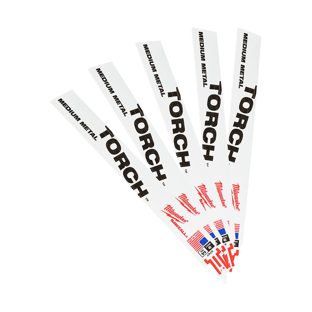 MILWAUKEE Reciprocating Saw Blade 9 in. 5 TPI Pkg/5