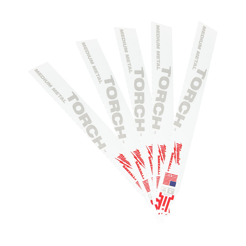 Lames de scie alternative 9 po 18&nbsp;dents&nbsp;Pqt/5 MILWAUKEE