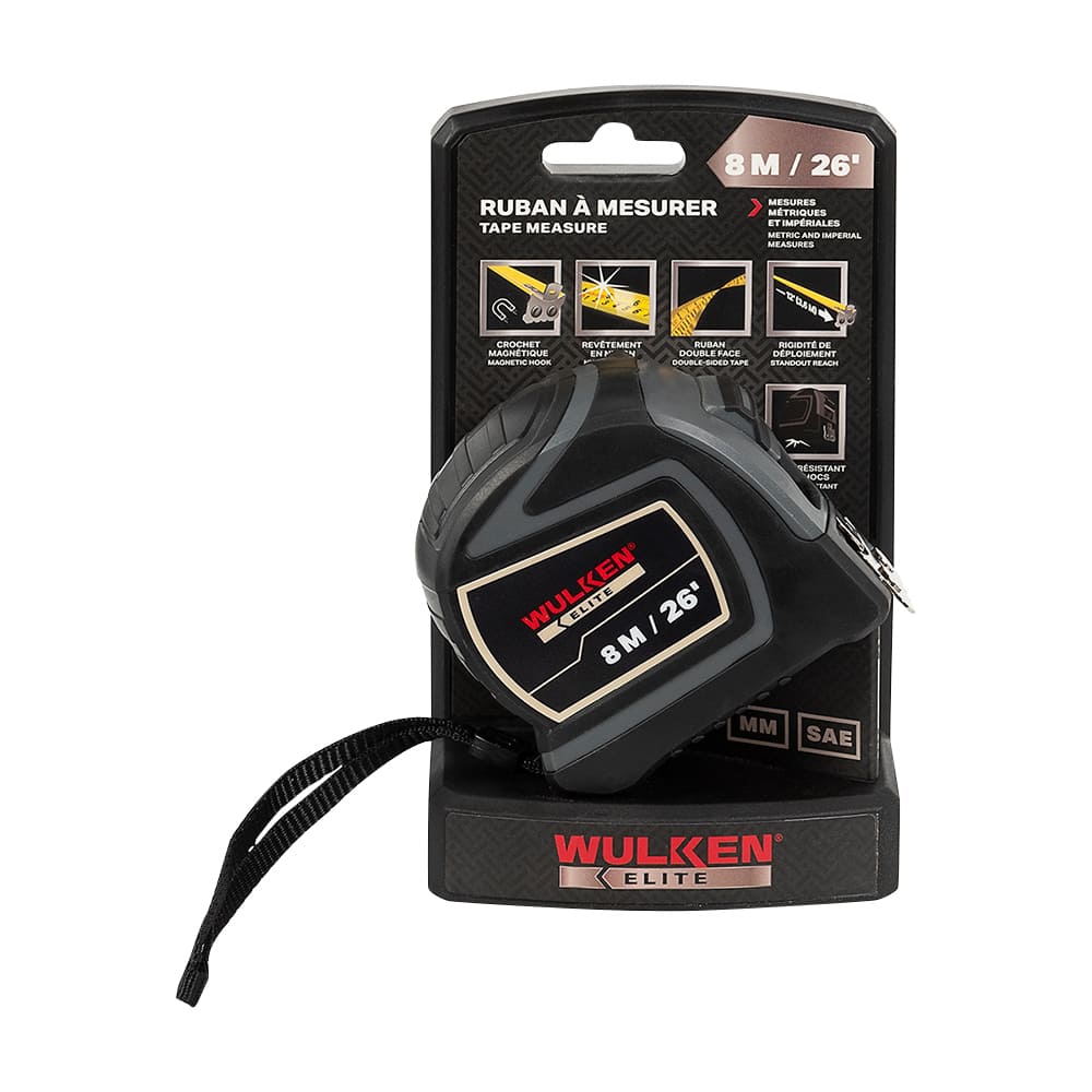 WULKEN ELITE Tape Measure 26&nbsp;ft./8 m&nbsp;x&nbsp;1&nbsp;1/4 in.