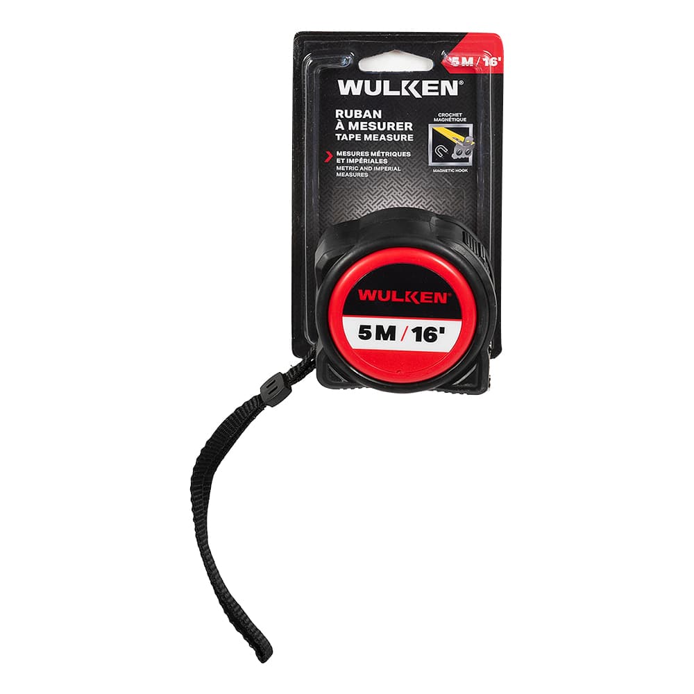 WULKEN Tape Measure 16&nbsp;ft./5 m&nbsp;x&nbsp;1 in.