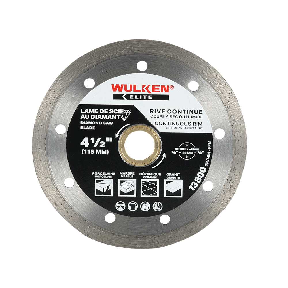 Lame au diamant 4 1/2 po à rive continue WULKEN ELITE