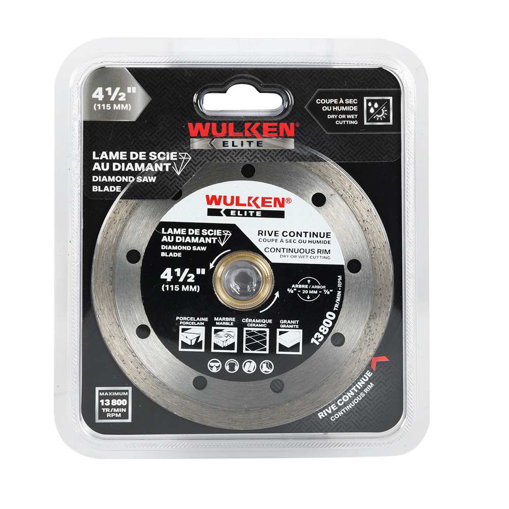 Lame au diamant 4 1/2 po à rive continue WULKEN ELITE