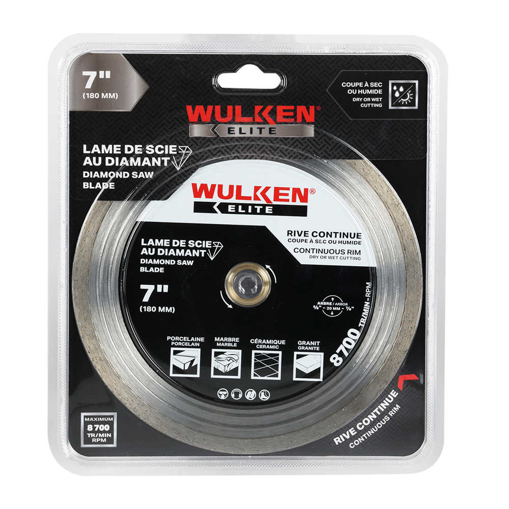 WULKEN ELITE Diamond Blade Continuous Rim  7 in.