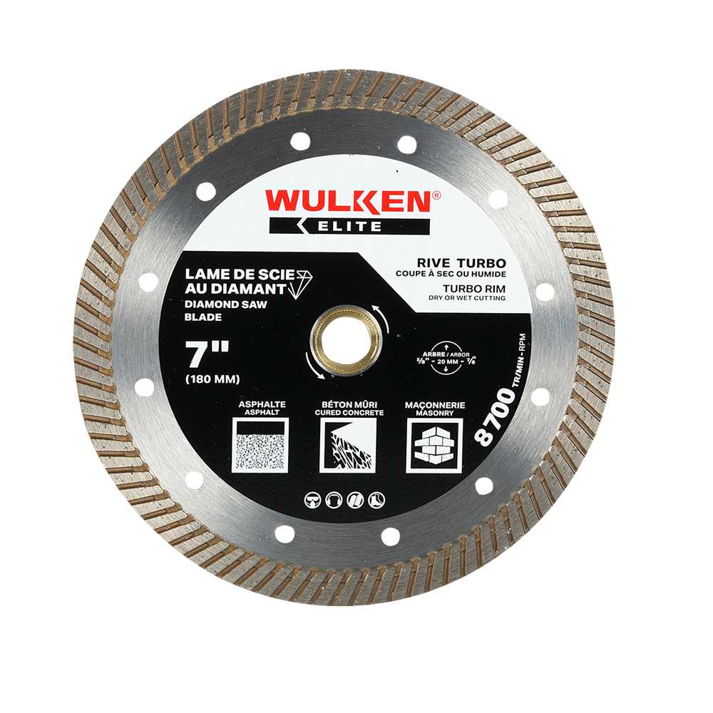 WULKEN ELITE Diamond Blade Turbo Rim 7&nbsp;in.
