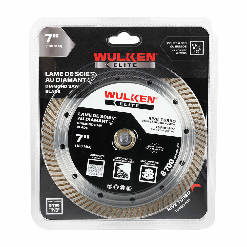 WULKEN ELITE Diamond Blade Turbo Rim 7&nbsp;in.