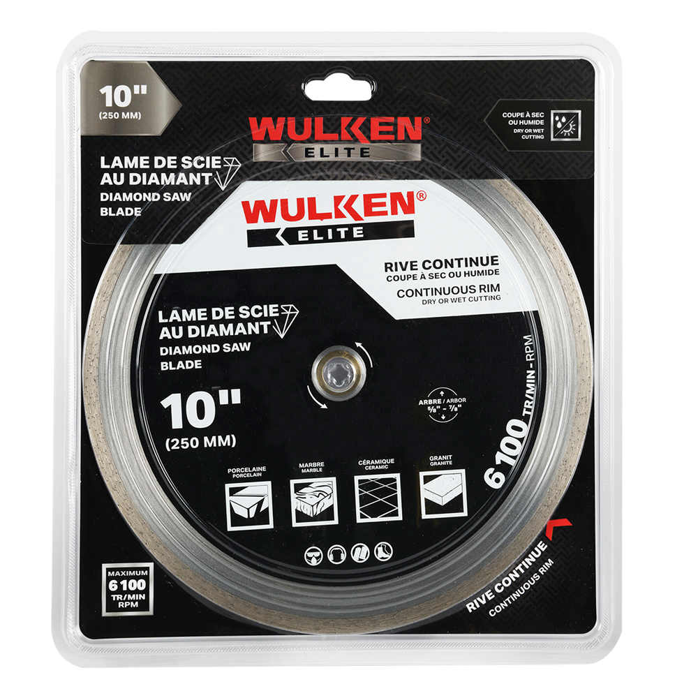 WULKEN ELITE Diamond Blade Continuous Rim  10 in.