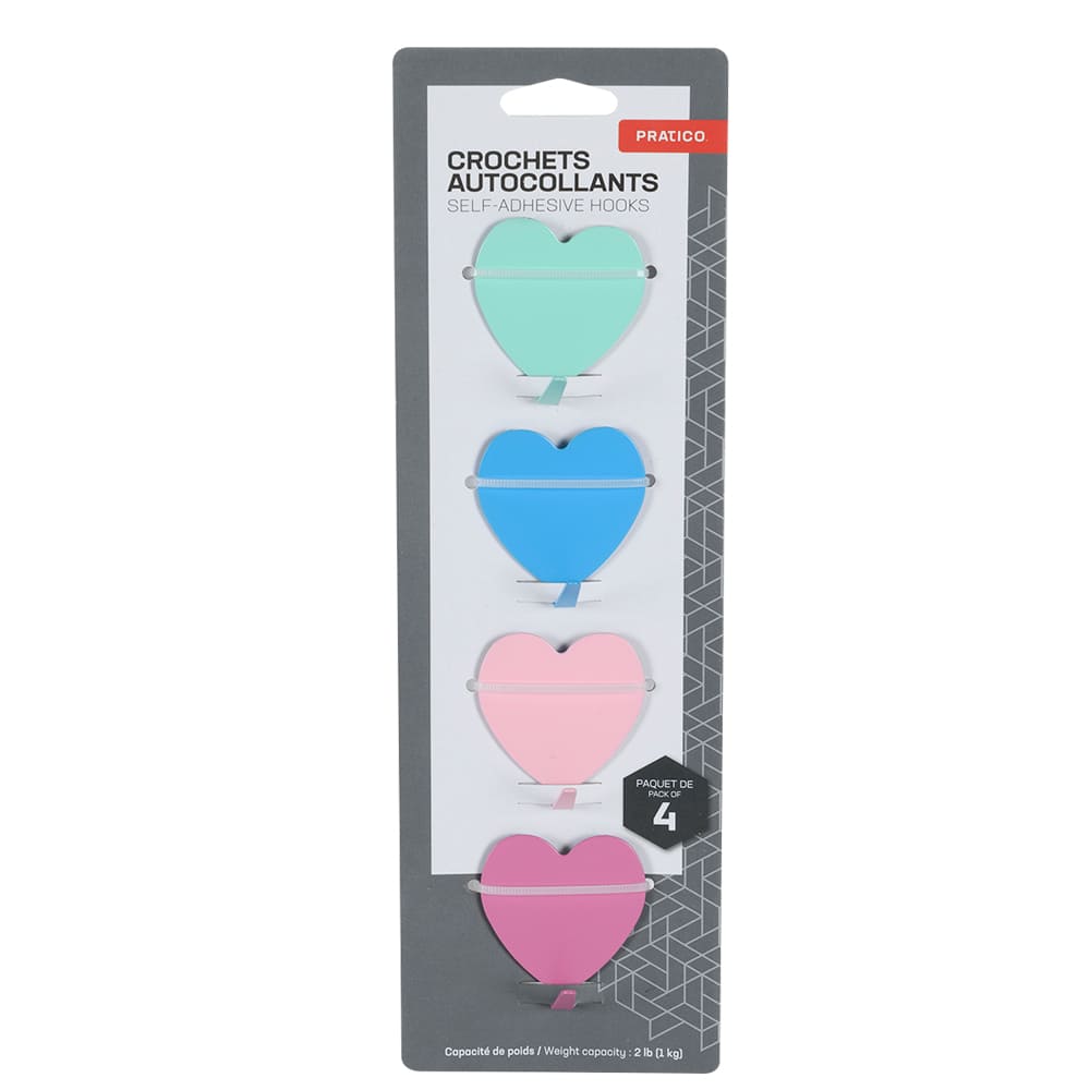 Crochets adhésifs Pqt/4