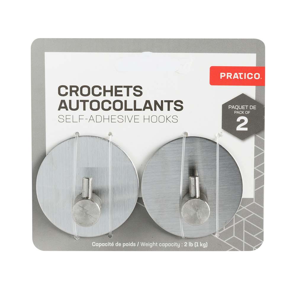 Self-Adhesive Hooks Pkg/2